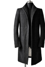 Load image into Gallery viewer, blackcrow standcollar tailorcoat (wool dark check)