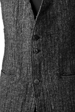 Load image into Gallery viewer, blackcrow tailor vest (wool linen fulling) (GREY)