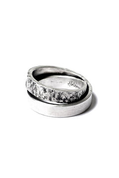画像をギャラリービューアに読み込む, Holzpuppe Double banded Silver ring texture-1