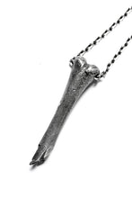 Load image into Gallery viewer, Holzpuppe exclusive Femur Bone Pendants with Green Tourmalinated Quartz