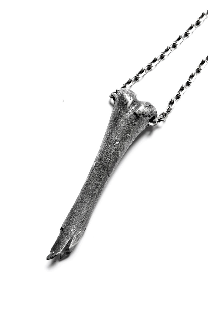 Load image into Gallery viewer, Holzpuppe exclusive Femur Bone Pendants with Green Tourmalinated Quartz