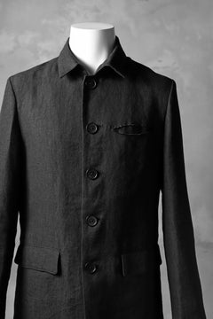 Load image into Gallery viewer, blackcrow shirt-collar 5B jacket / hemp (black)
