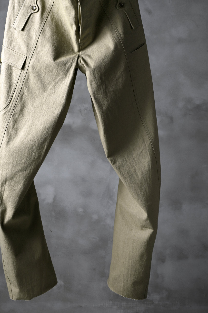 Load image into Gallery viewer, blackcrow worker pocket trousers / cotton woven (BEIGE)