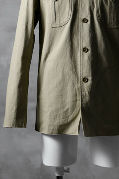 Load image into Gallery viewer, blackcrow worker shirt jacket / cotton woven (BEIGE)