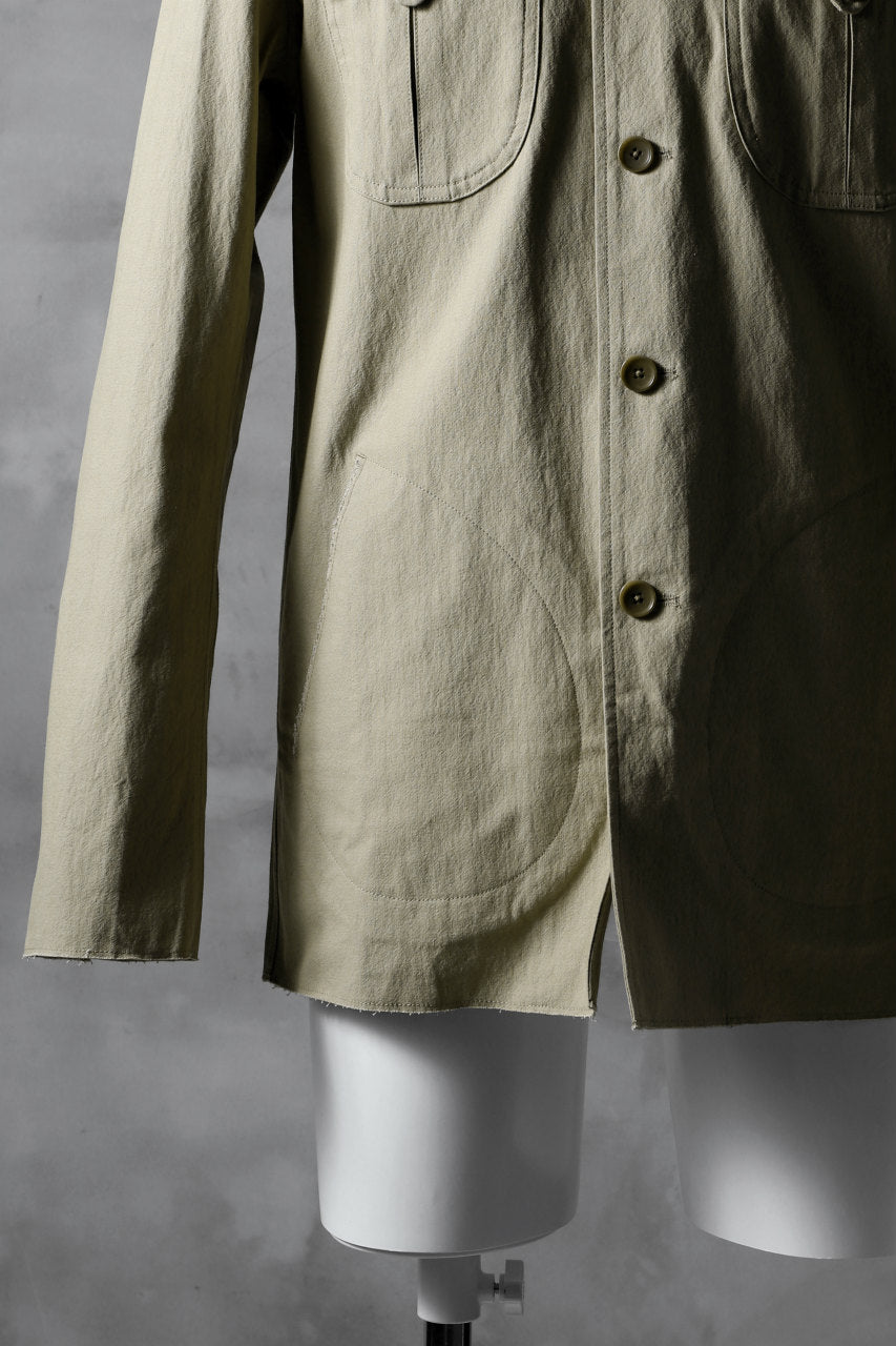 Load image into Gallery viewer, blackcrow worker shirt jacket / cotton woven (BEIGE)