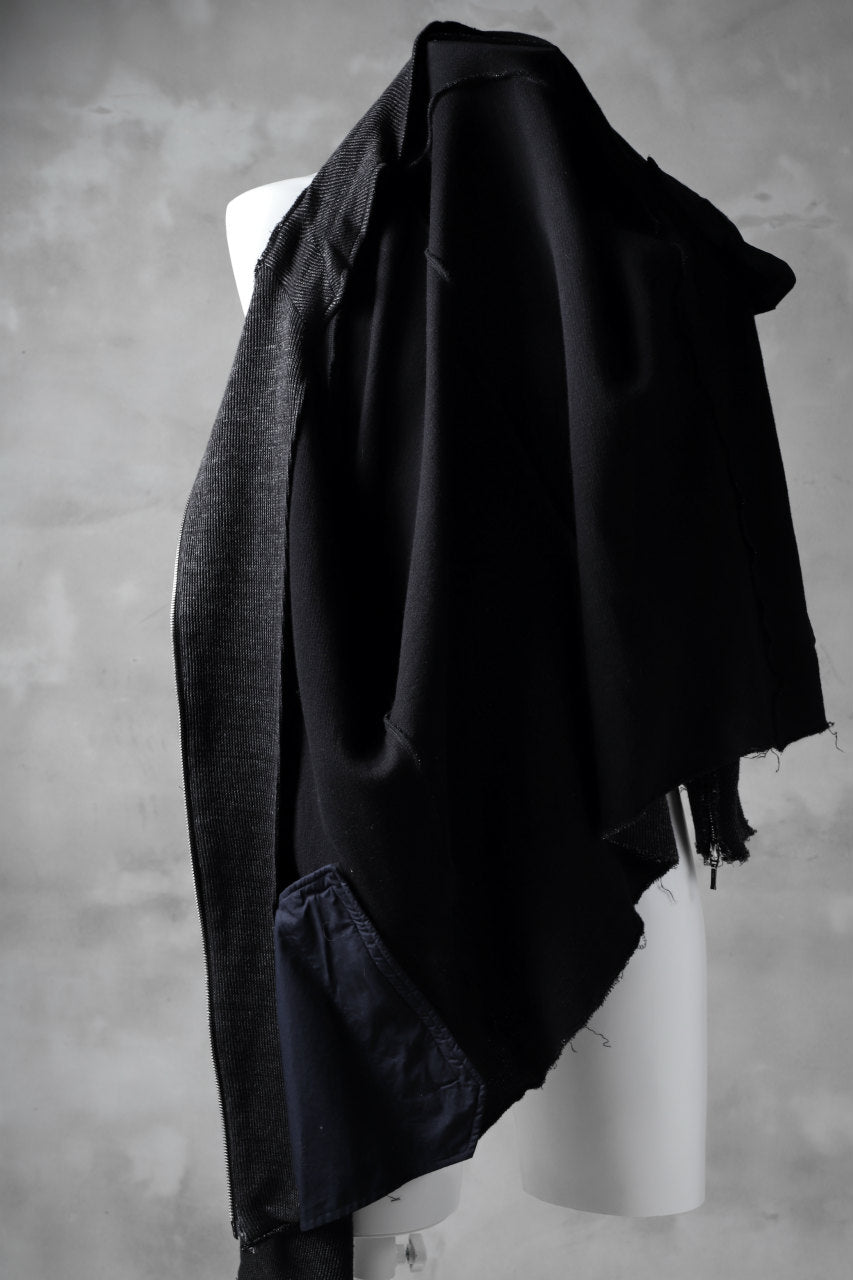 Load image into Gallery viewer, blackcrow raglan zip blouson / cotton&hemp double faces (charcoal)