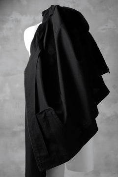 Load image into Gallery viewer, blackcrow riders zip jacket / linen&nylon woven (black)