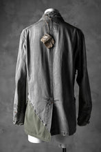 画像をギャラリービューアに読み込む, RESURRECTION HANDMADE combination denim coverall jacket (GREY×ARMY)