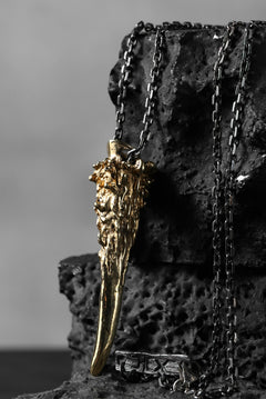 画像をギャラリービューアに読み込む, GASPARD HEX Small Horn gold plated bronze / 70cm chain