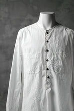 画像をギャラリービューアに読み込む, KLASICA SABRON HALF BUTTON PULLOVER SHIRT / TYPE-WRITER CLOTH (WHITE)