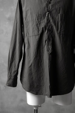 画像をギャラリービューアに読み込む, KLASICA SABRON HALF BUTTON PULLOVER SHIRT / TYPE-WRITER CLOTH (MOSS)