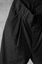 Load image into Gallery viewer, KLASICA DARK CHECK SABRON WIDE TROUSERS / WASH OUT MIX WEAVE (DARK CHECK)