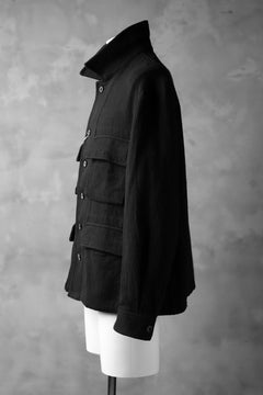 画像をギャラリービューアに読み込む, COLINA BDU JACKET / HAND-SPUN COTTON TWILL (BLACK)