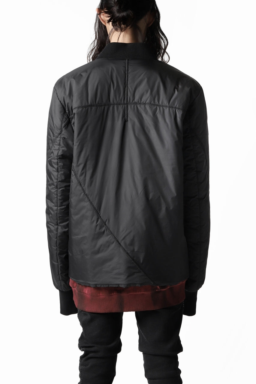 画像をギャラリービューアに読み込む, thomkrom MA-1 PADDED BLOUSON / P.A OVERLOCKED (BLACK)