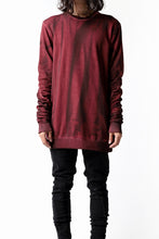画像をギャラリービューアに読み込む, thomkrom BRUSHED BACK PULLOVER SHIRT / OILED SPRAY DYE (RED)