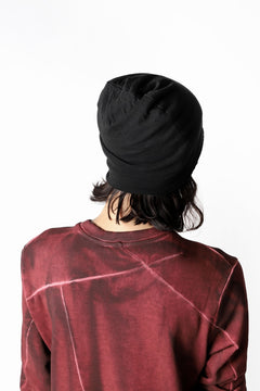 画像をギャラリービューアに読み込む, thomkromBEANY CAP / JERSEY OVERLOCKED (BLACK)