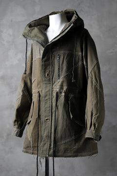 画像をギャラリービューアに読み込む, BACKLASH x LOOM exclusive RECONSTRUCTIVE HOODED JACKET / VINTAGE MILITARY CANVAS