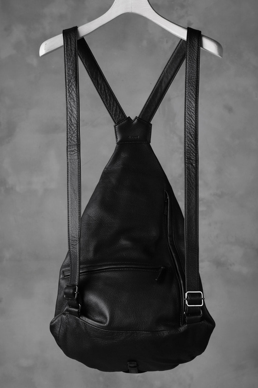 画像をギャラリービューアに読み込む, discord Yohji Yamamoto TUCKED LEATHER BACKPACK (BLACK)