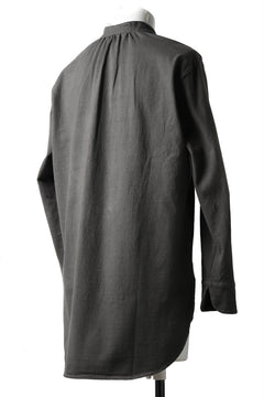 Load image into Gallery viewer, COLINA GRANPA PULL OVER SHIRT / LOG WOOD DYED HEAVY JERSEY (LOG WOOD BLACK)