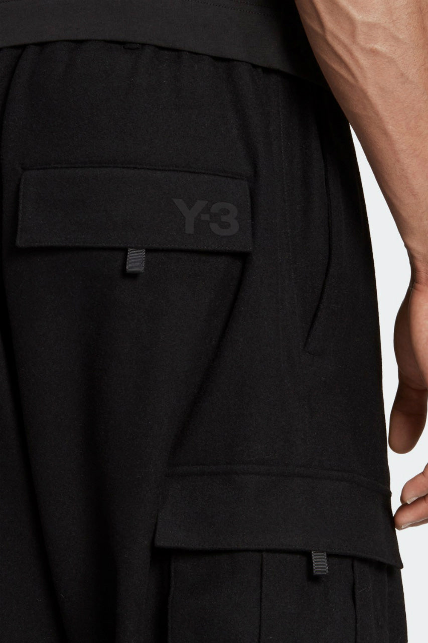 画像をギャラリービューアに読み込む, Y-3 Yohji Yamamoto CLASSIC CARGO PANTS / WOOL FLANNEL (BLACK)