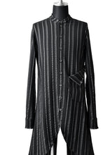 画像をギャラリービューアに読み込む, SOSNOVSKA LONG STRIPED SHIRT (BLACK×SILVER STRIPE)