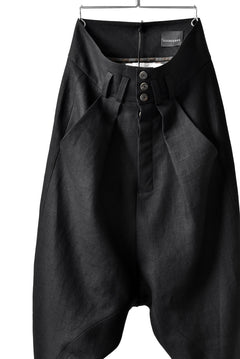 画像をギャラリービューアに読み込む, SOSNOVSKA exclusive CLOWN STYLE LINEN PANTS (BLACK)