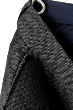 Load image into Gallery viewer, blackcrow linen-cotton woven short trousers (BLACK)