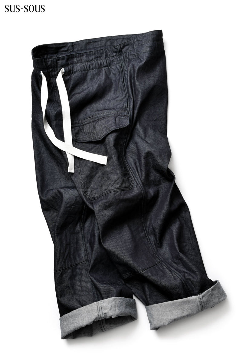 sus-sous supima denim wide trousers MK-1 (INDIGO) – LOOM OSAKA