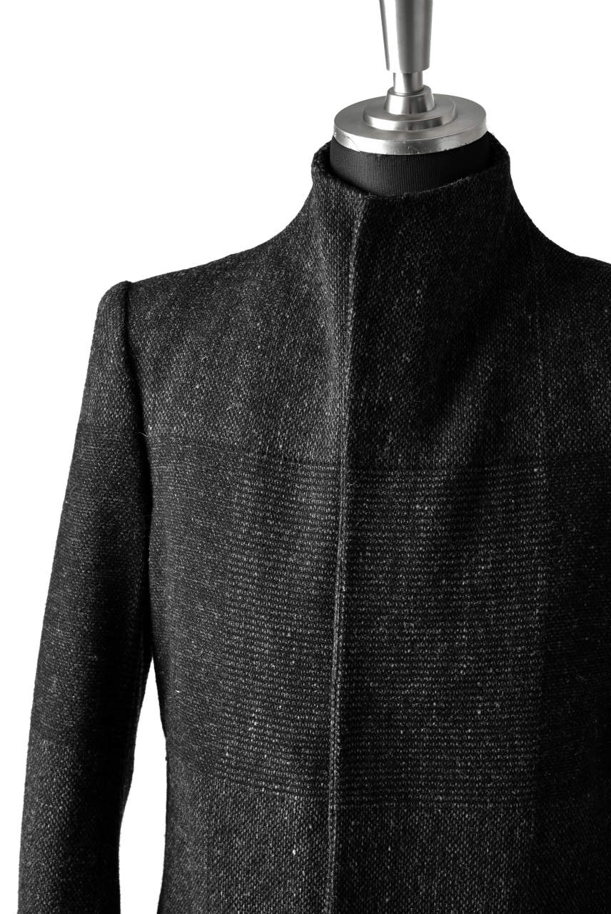 画像をギャラリービューアに読み込む, blackcrow standcollar tailorcoat (wool dark check)