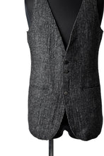 Load image into Gallery viewer, blackcrow tailor vest (wool linen fulling) (GREY)