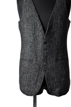 Load image into Gallery viewer, blackcrow tailor vest (wool linen fulling) (GREY)