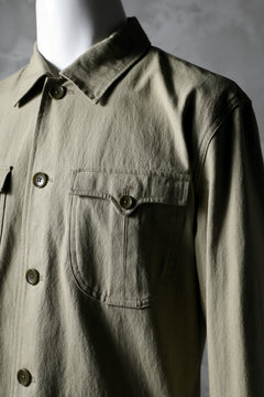 Load image into Gallery viewer, blackcrow worker shirt jacket / cotton woven (BEIGE)