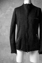 Load image into Gallery viewer, blackcrow raglan zip blouson / cotton&hemp double faces (charcoal)