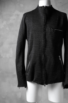 Load image into Gallery viewer, blackcrow raglan zip blouson / cotton&hemp double faces (charcoal)
