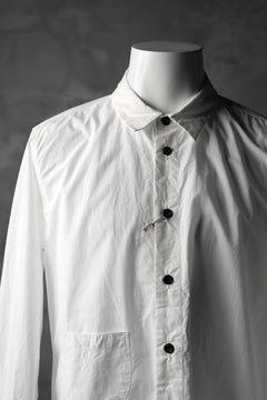 画像をギャラリービューアに読み込む, KLASICA SABRON BUTTON FRY SHIRT / TYPE-WRITER CLOTH (WHITE)