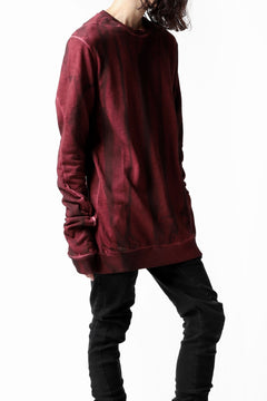 画像をギャラリービューアに読み込む, thomkrom BRUSHED BACK PULLOVER SHIRT / OILED SPRAY DYE (RED)