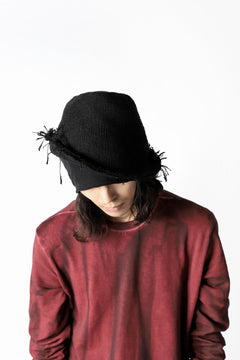 画像をギャラリービューアに読み込む, thomkromBEANY CAP / JERSEY OVERLOCKED (BLACK)