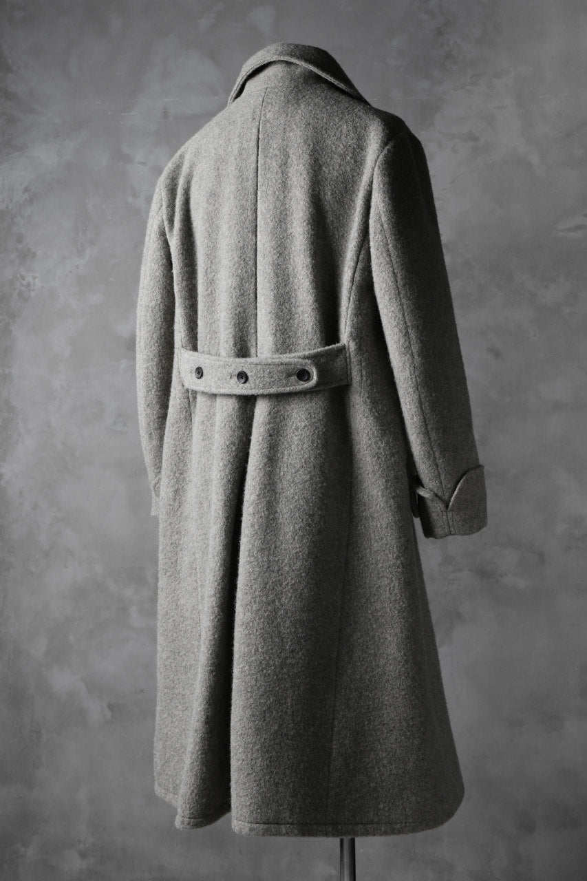 画像をギャラリービューアに読み込む, sus-sous foot guards great coat / W100 Harris melton raised washer (TOP GREY BEIGE)