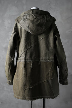 画像をギャラリービューアに読み込む, BACKLASH x LOOM exclusive RECONSTRUCTIVE HOODED JACKET / VINTAGE MILITARY CANVAS