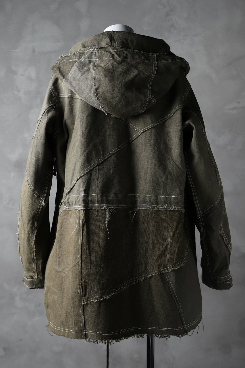 画像をギャラリービューアに読み込む, BACKLASH x LOOM exclusive RECONSTRUCTIVE HOODED JACKET / VINTAGE MILITARY CANVAS