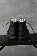 画像をギャラリービューアに読み込む, prtl "one make" Lace Up Boots (JAPAN Cow Reversed Leather / Hand Dyed BLACK)
