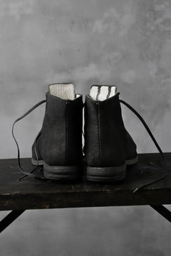 画像をギャラリービューアに読み込む, prtl "one make" Lace Up Boots (JAPAN Cow Reversed Leather / Hand Dyed BLACK)