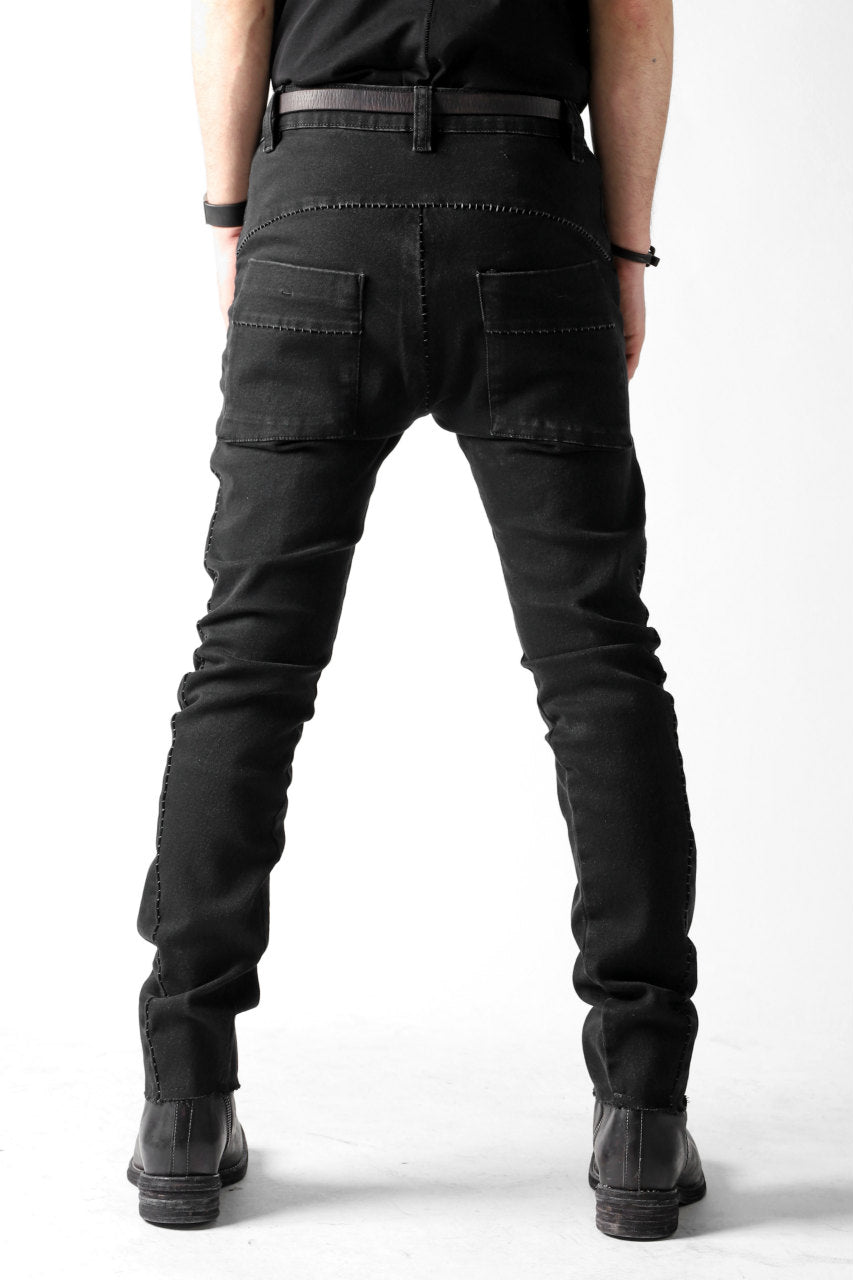画像をギャラリービューアに読み込む, thomkrom OVER LOCKED SLIM TROUSERS / FADE STRETCH DENIM (BLACK)
