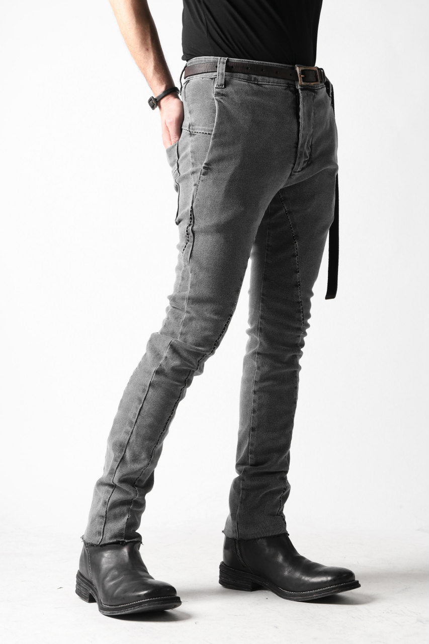 画像をギャラリービューアに読み込む, thomkrom OVER LOCKED SLIM TROUSERS / FADE STRETCH DENIM (LIGHT GREY)