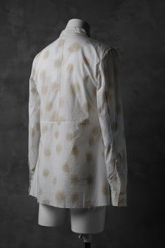 画像をギャラリービューアに読み込む, Aleksandr Manamis Raw Hallf Collar Shirt / Tea Stain Dot