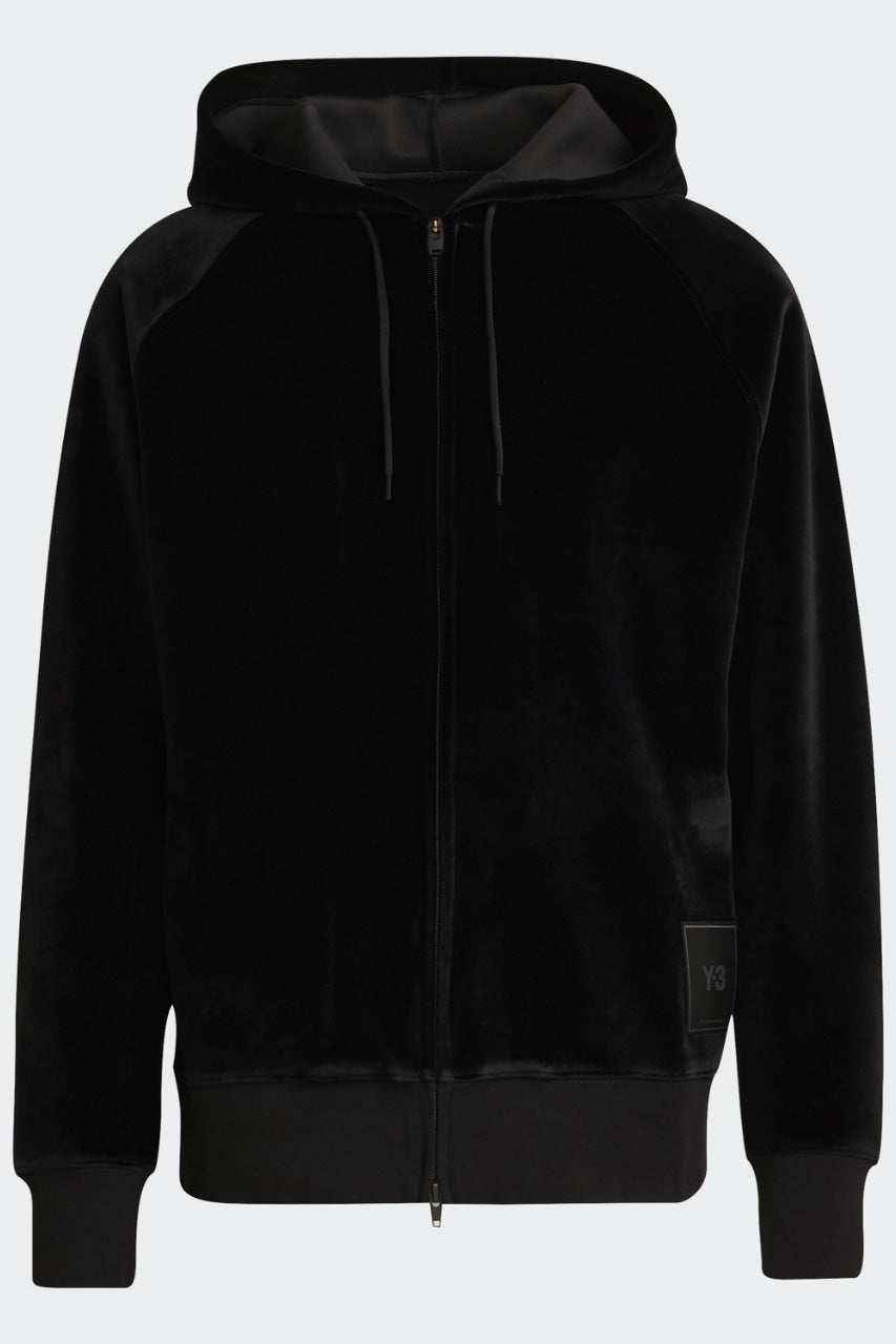 画像をギャラリービューアに読み込む, Y-3 Yohji Yamamoto FULL ZIP SQUARE HOODIE PARKA / VELVET SPACER (BLACK)