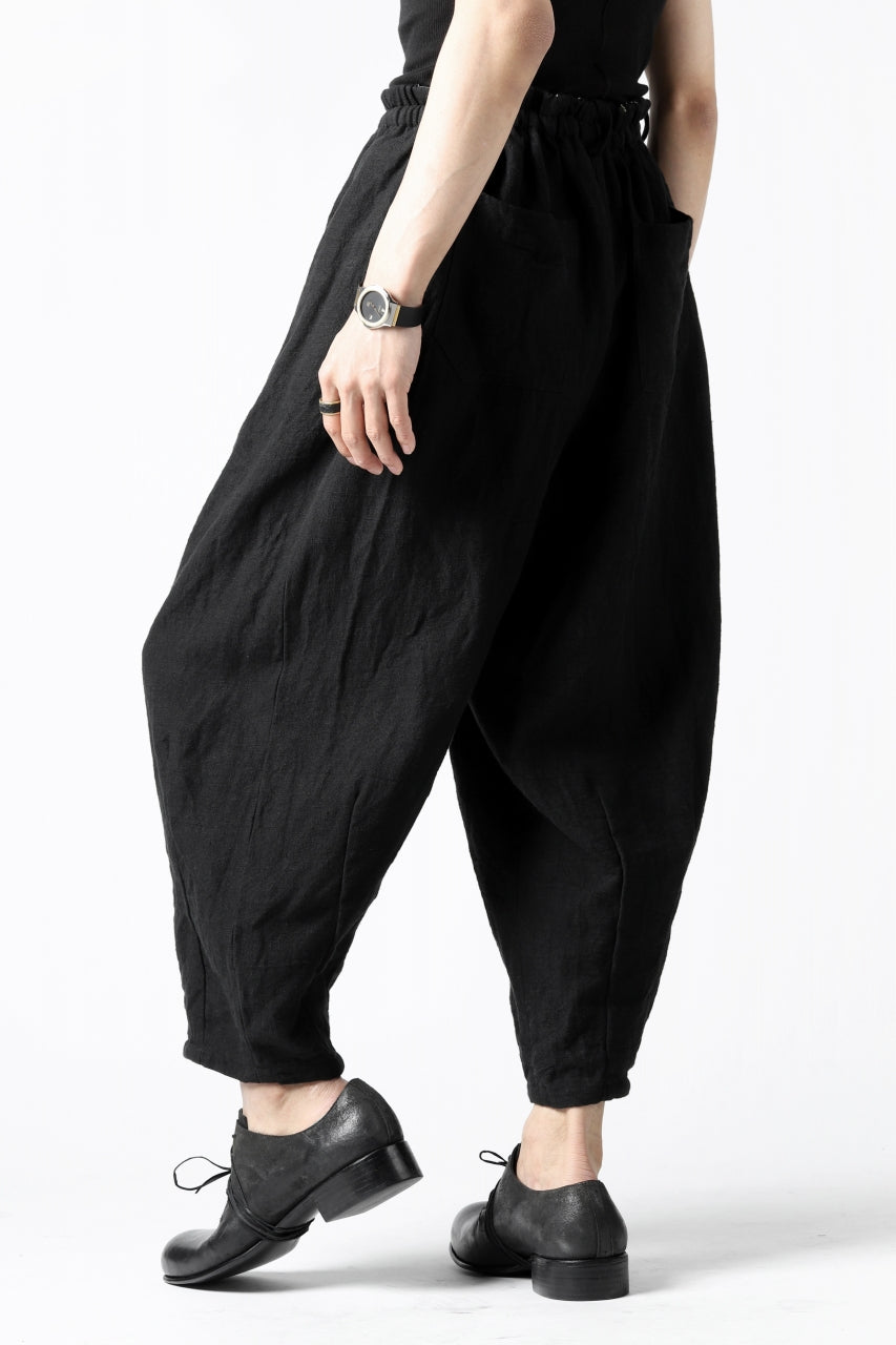 画像をギャラリービューアに読み込む, YUTA MATSUOKA easy darts pants / sofa linen (black)