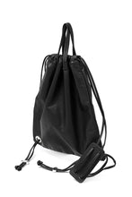Load image into Gallery viewer, ISAMU KATAYAMA BACKLASH DRAWSTRING BACKPACK / MONOCHROME LUXURY STEER (BLACK)