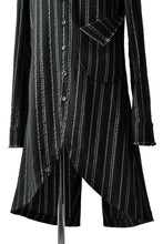 画像をギャラリービューアに読み込む, SOSNOVSKA LONG STRIPED SHIRT (BLACK×SILVER STRIPE)