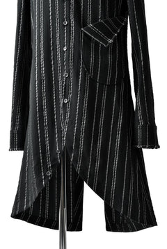 画像をギャラリービューアに読み込む, SOSNOVSKA LONG STRIPED SHIRT (BLACK×SILVER STRIPE)